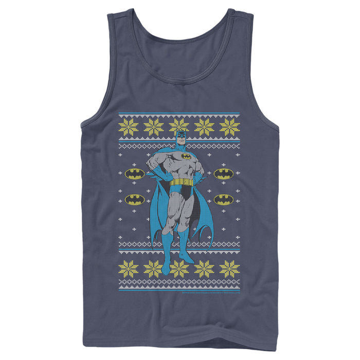 fifth sun Men's Batman Ugly Christmas Dark Knight Pose Tank Top