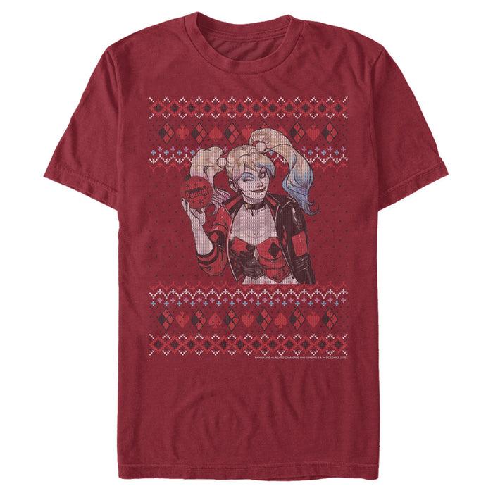 Fifth Sun Men's Batman Ugly Christmas Harley Quinn T-Shirt