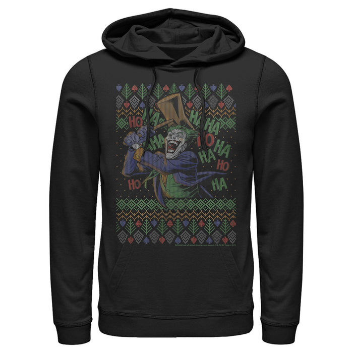 Fifth Sun Men's Batman Ugly Christmas Joker Hammer Pull Over Hoodie