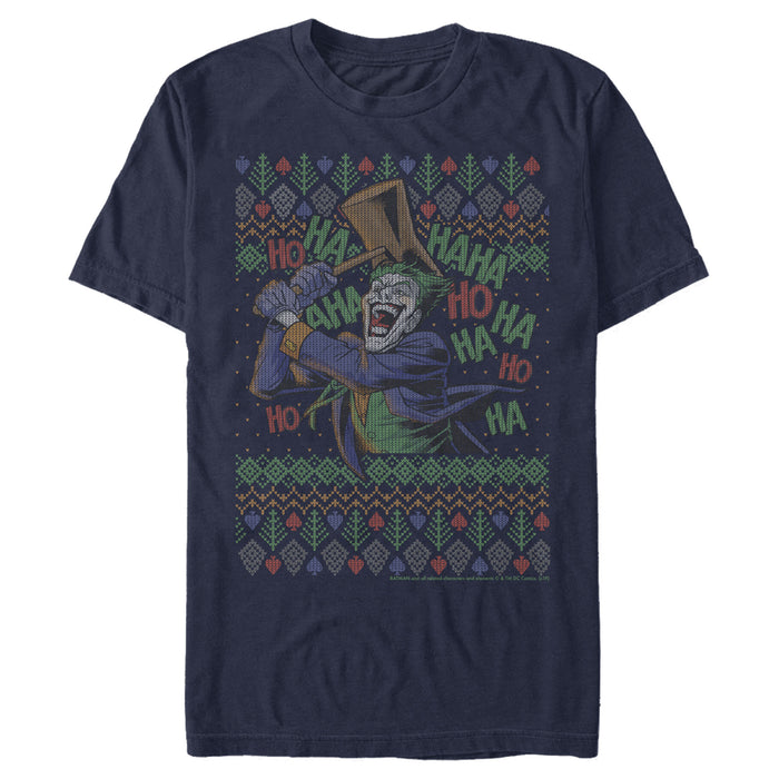 Fifth Sun Men's Batman Ugly Christmas Joker Hammer T-Shirt
