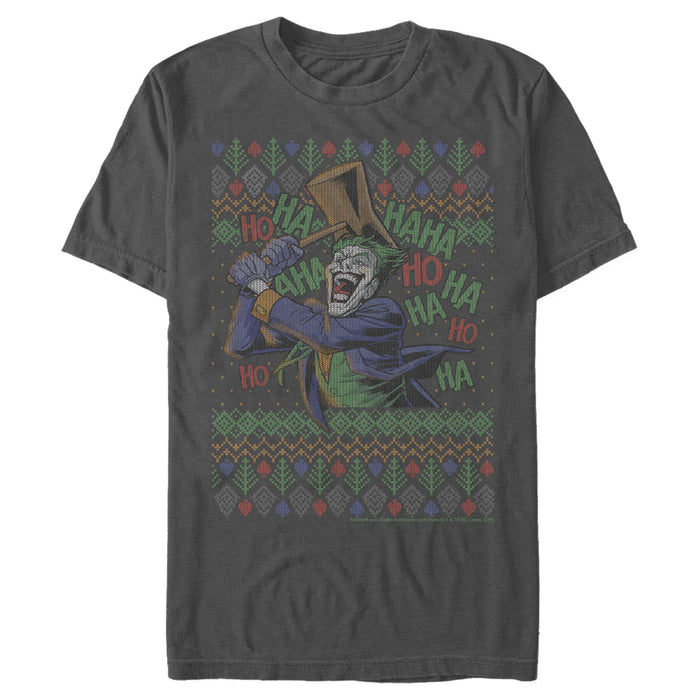Fifth Sun Men's Batman Ugly Christmas Joker Hammer T-Shirt