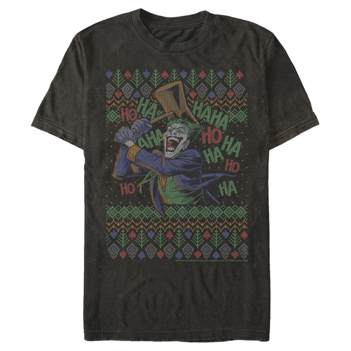 Fifth Sun Men's Batman Ugly Christmas Joker Hammer T-Shirt