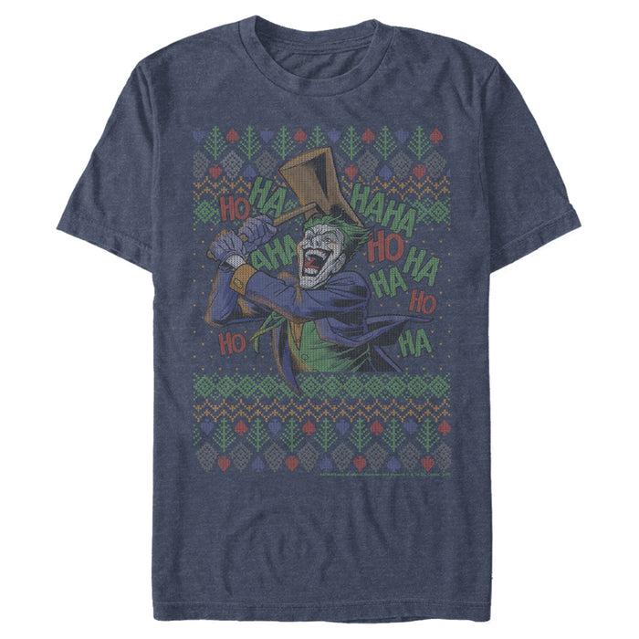 fifth sun Men's Batman Ugly Christmas Joker Hammer T-Shirt