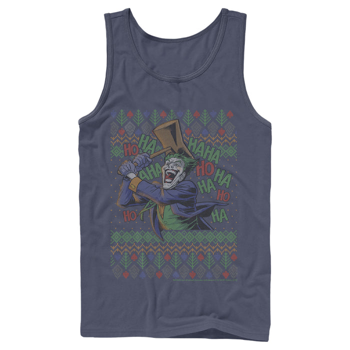 fifth sun Men's Batman Ugly Christmas Joker Hammer Tank Top