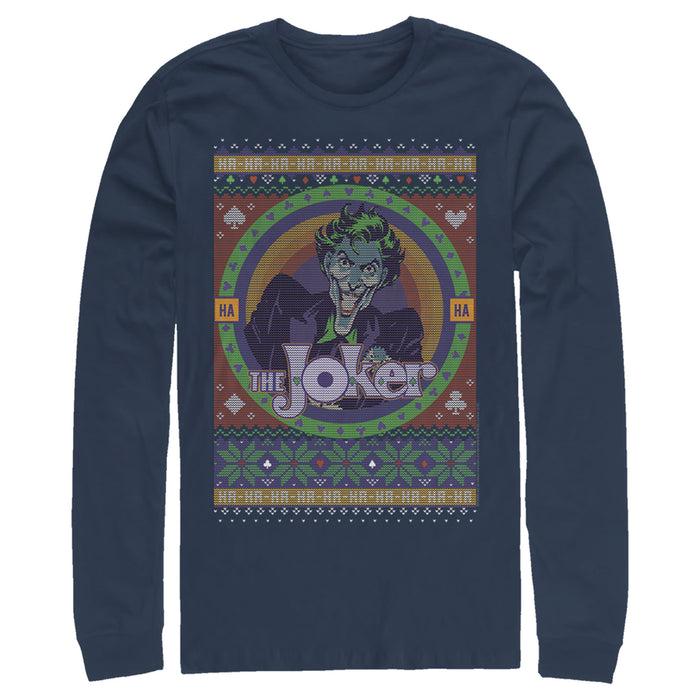 fifth sun Men's Batman Ugly Christmas Joker Long Sleeve Shirt