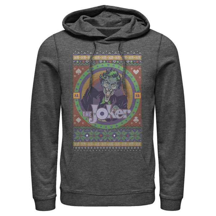 Fifth Sun Men's Batman Ugly Christmas Joker Pull Over Hoodie