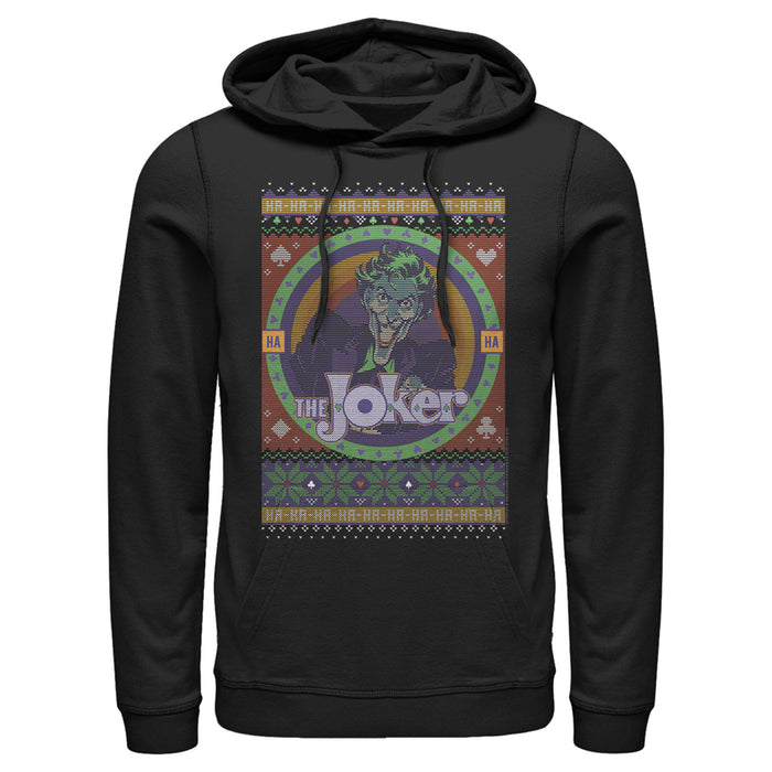 Fifth Sun Men's Batman Ugly Christmas Joker Pull Over Hoodie