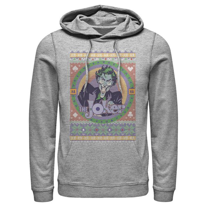 Fifth Sun Men's Batman Ugly Christmas Joker Pull Over Hoodie