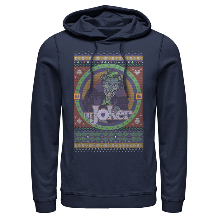 fifth sun Men's Batman Ugly Christmas Joker Pull Over Hoodie