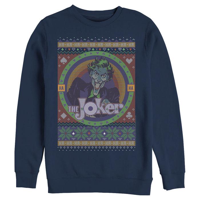 fifth sun Men's Batman Ugly Christmas Joker Sweatshirt