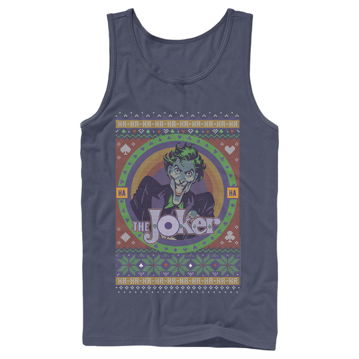 fifth sun Men's Batman Ugly Christmas Joker Tank Top