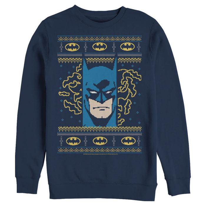 Fifth Sun Men's Batman Ugly Christmas Masked Hero Sweatshirt