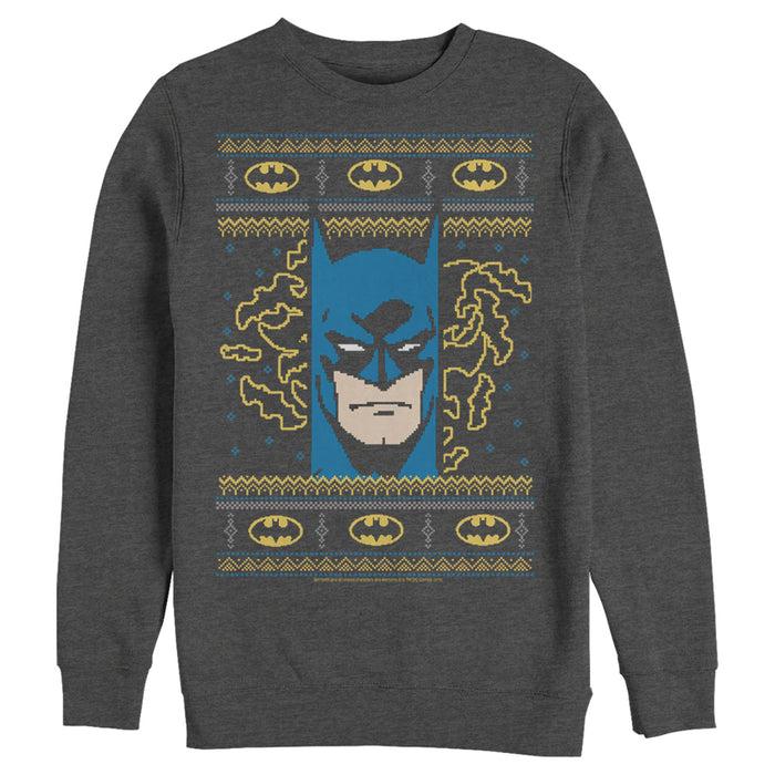 Fifth Sun Men's Batman Ugly Christmas Masked Hero Sweatshirt