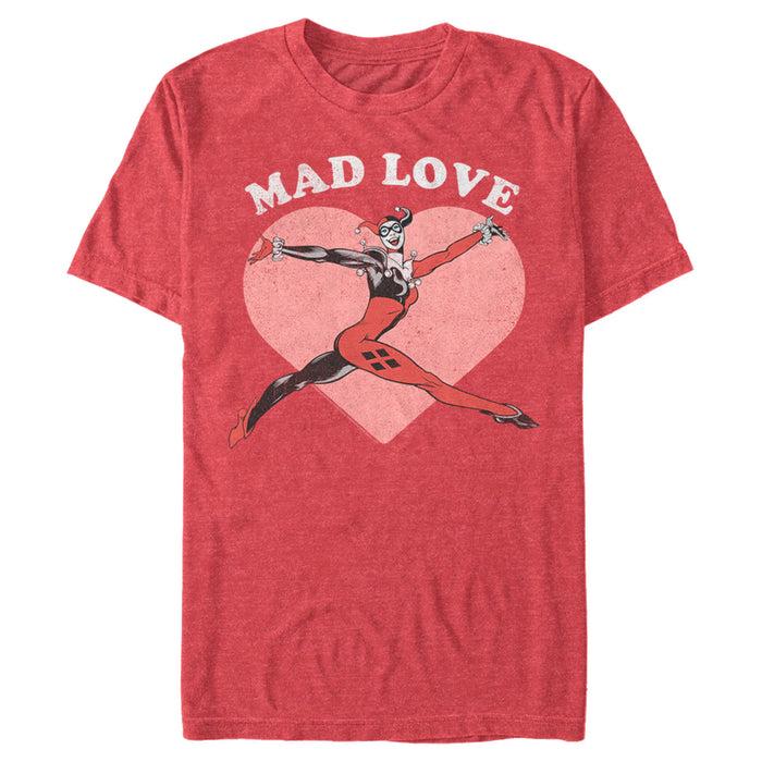 fifth sun Men's Batman Valentine's Day Harley Quinn Mad Love T-Shirt