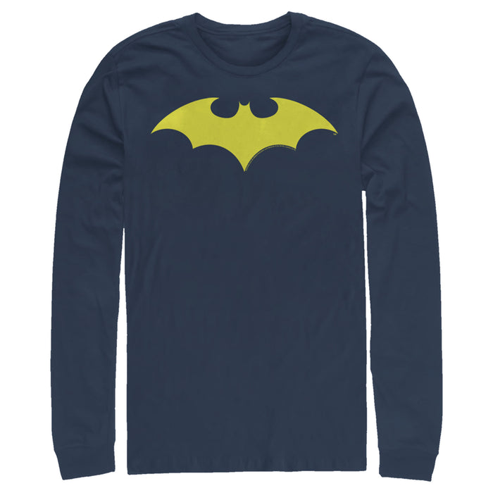 fifth sun Men's Batman Winged Hero Symbol Long Sleeve Shirt