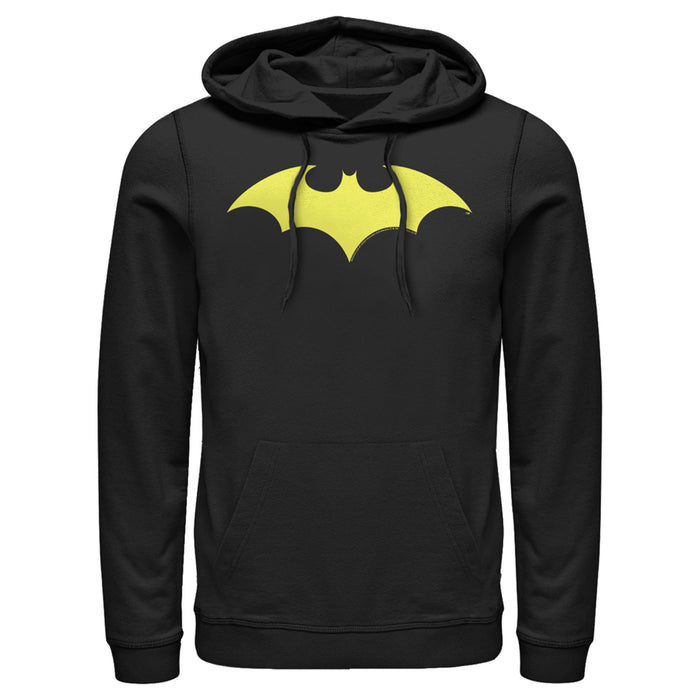 Fifth Sun Men's Batman Winged Hero Symbol Pull Over Hoodie