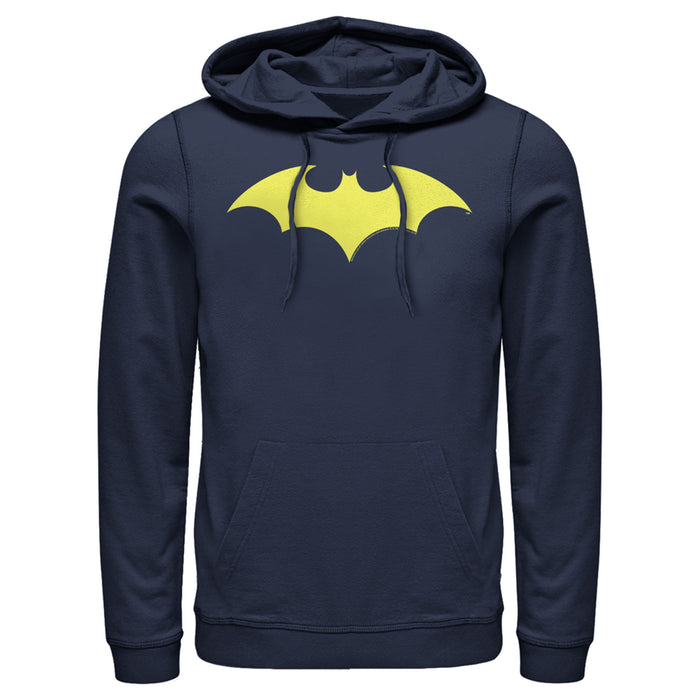 fifth sun Men's Batman Winged Hero Symbol Pull Over Hoodie