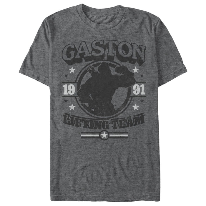 fifth sun Men's Beauty and the Beast Gaston Lifting Team T-Shirt