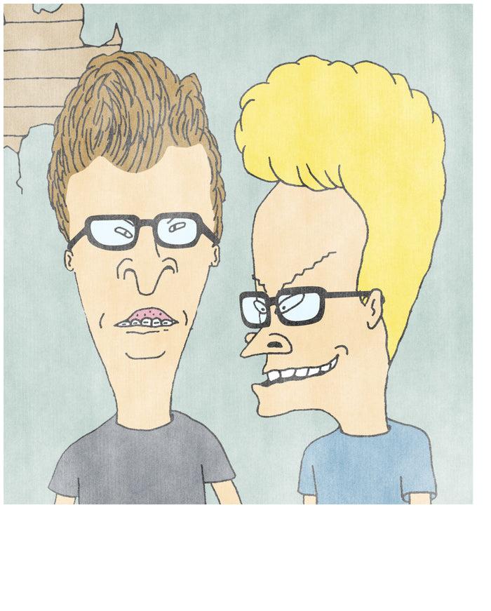 Fifth Sun Men's Beavis And Butt-Head Nerd Glasses T-Shirt