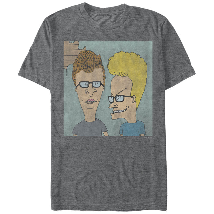 fifth sun Men's Beavis and Butt-Head Nerd Glasses T-Shirt