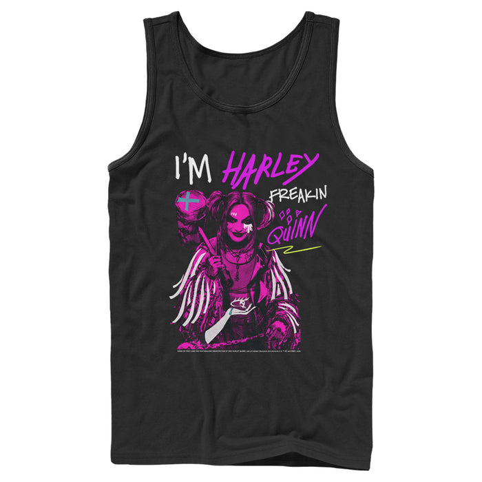 fifth sun Men's Birds of Prey Harley Freakin' Quinn Cartoon Tank Top
