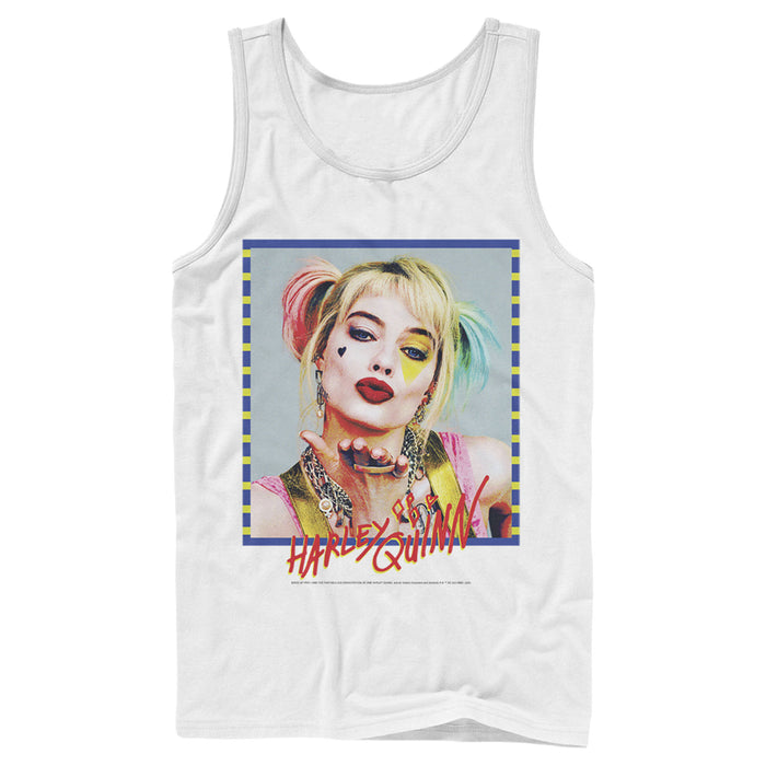 fifth sun Men's Birds of Prey Harley Quinn Blowing Kiss Tank Top