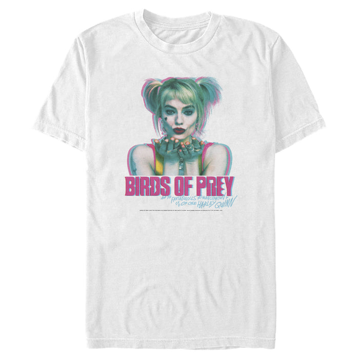 fifth sun Men's Birds of Prey Harley Quinn Blur T-Shirt