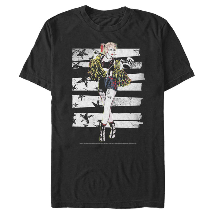 fifth sun Men's Birds of Prey Harley Quinn Comic Pose T-Shirt