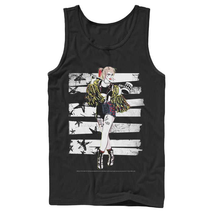 fifth sun Men's Birds of Prey Harley Quinn Comic Pose Tank Top