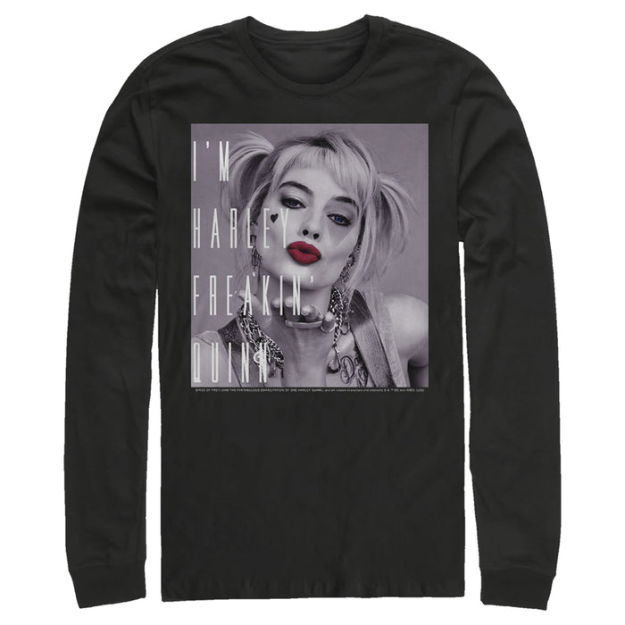 fifth sun Men's Birds of Prey I'm Harley Freakin' Quinn Long Sleeve Shirt