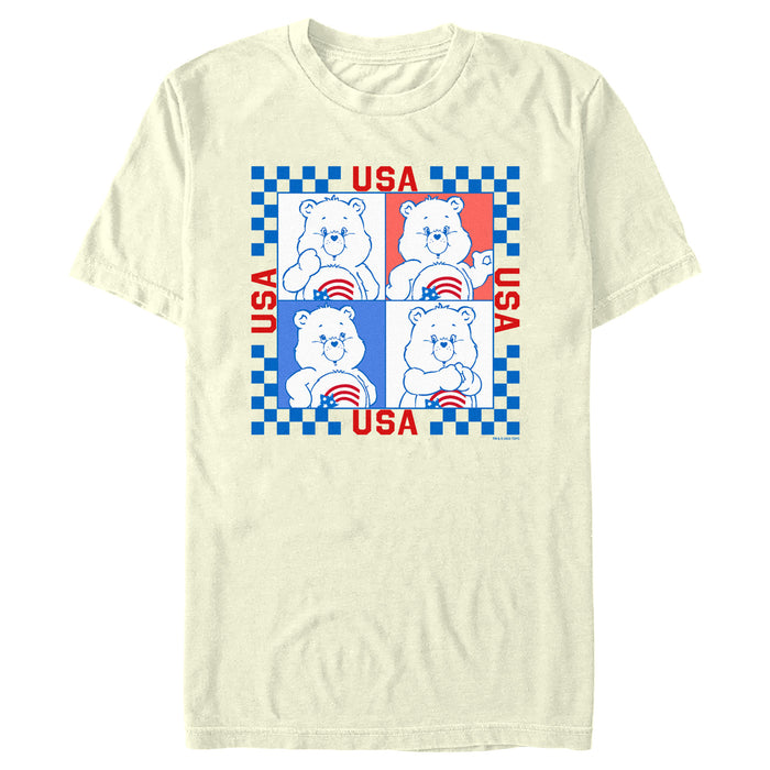 fifth sun Men's Care Bears America Cares Bear Patriotic Portraits T-Shirt