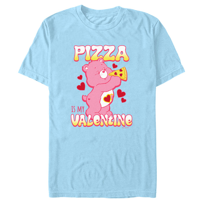 fifth sun Men's Care Bears Pizza Is My Valentine Love-A-Lot Bear T-Shirt