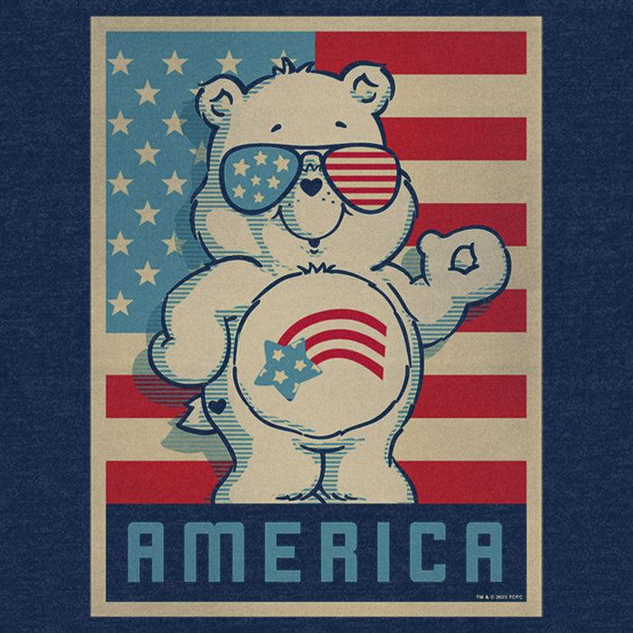 Fifth Sun Men's Care Bears Retro America Cares Bear T-Shirt