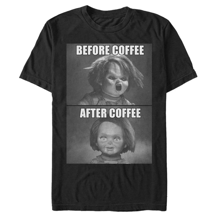 fifth sun Men's Child's Play Before and After Coffee Meme T-Shirt