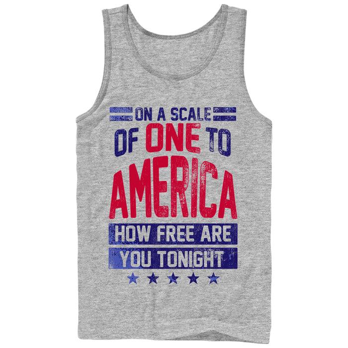 fifth sun Men's CHIN UP 4th of July America How Free are You Tonight Tank Top