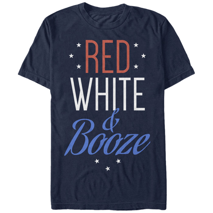 fifth sun Men's CHIN UP 4th of July and Booze T-Shirt