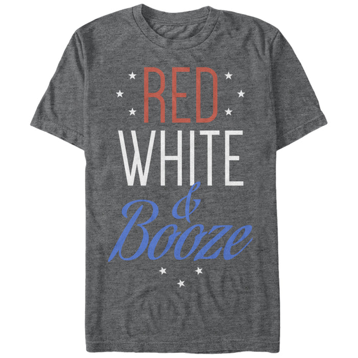 fifth sun Men's CHIN UP 4th of July and Booze T-Shirt