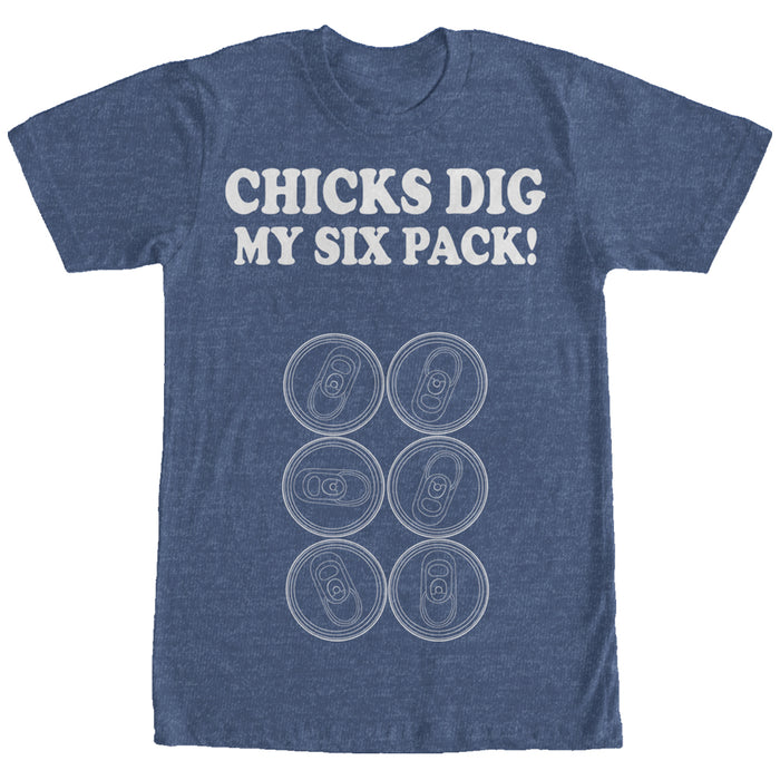 fifth sun Men's CHIN UP Chicks Dig My Six Pack T-Shirt