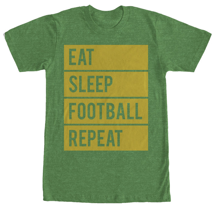 fifth sun Men's CHIN UP Eat Sleep Football Repeat T-Shirt