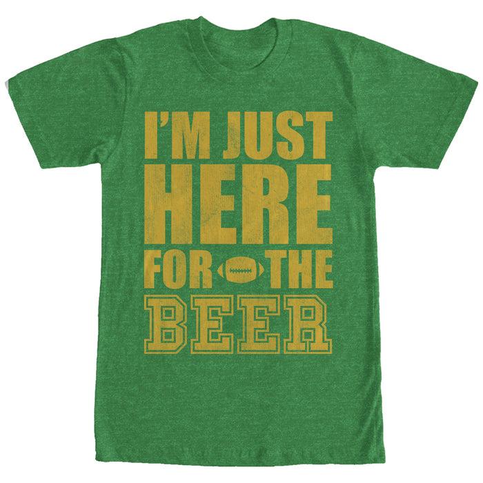 fifth sun Men's CHIN UP Football Here for the Beer T-Shirt