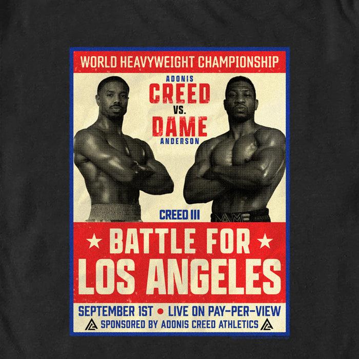 Fifth Sun Men's Creed III Battle For Los Angeles Poster T-Shirt
