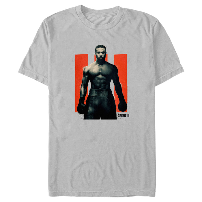fifth sun Men's Creed III Black and Red Poster T-Shirt