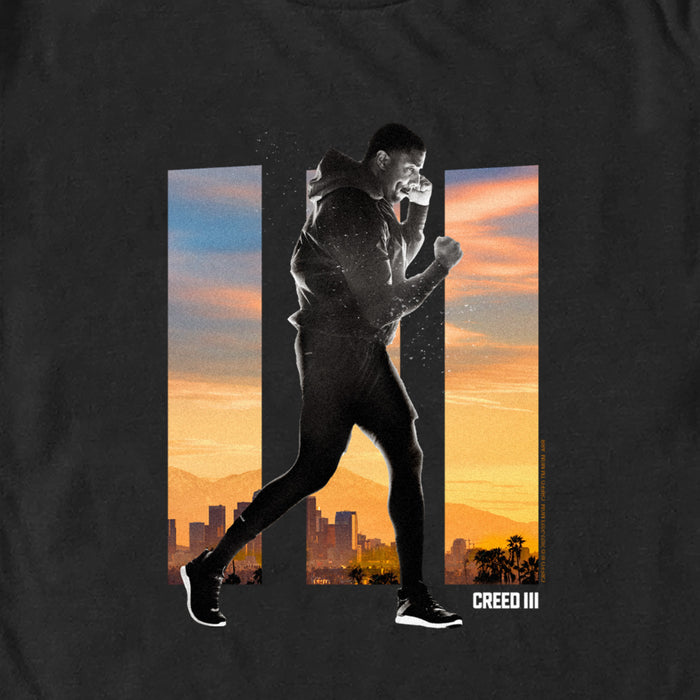 Fifth Sun Men's Creed III Sunset Skyline Poster T-Shirt