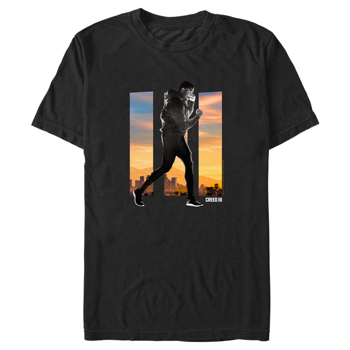 fifth sun Men's Creed III Sunset Skyline Poster T-Shirt