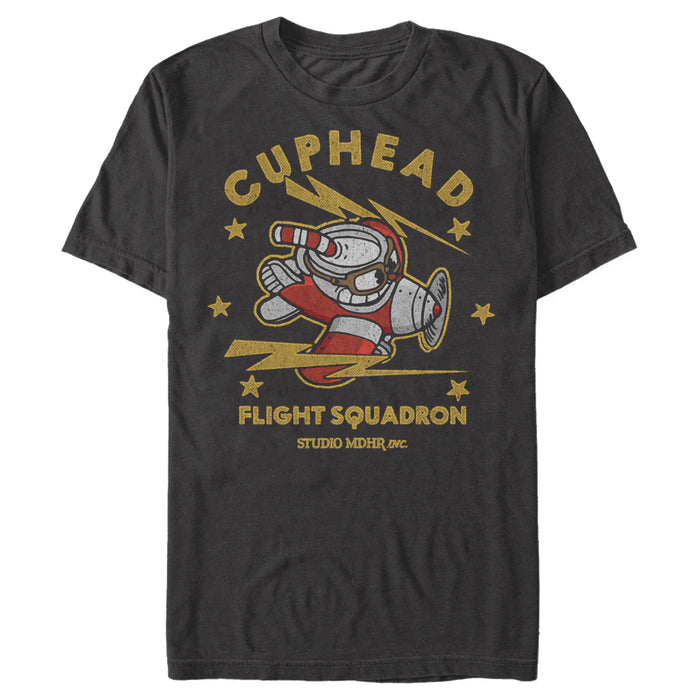 fifth sun Men's Cuphead Airplane Flight Squadron T-Shirt