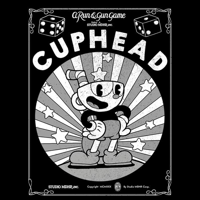 Fifth Sun Men's Cuphead Black And White Poster T-Shirt