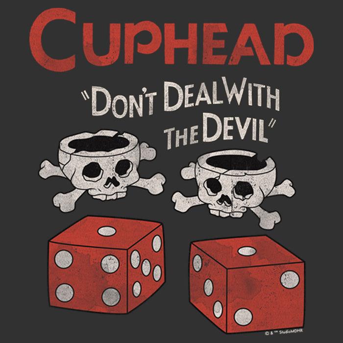 Fifth Sun Men's Cuphead Don't Deal With The Devil Skull Cups T-Shirt