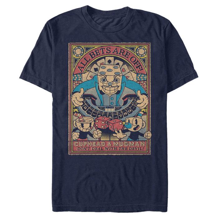 fifth sun Men's Cuphead King Dice All Bets Are Off Poster T-Shirt