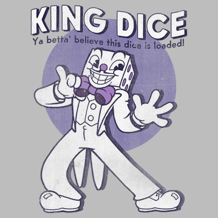 Fifth Sun Men's Cuphead King Dice Ya Betta’ Believe This Dice Is Loaded T-Shirt