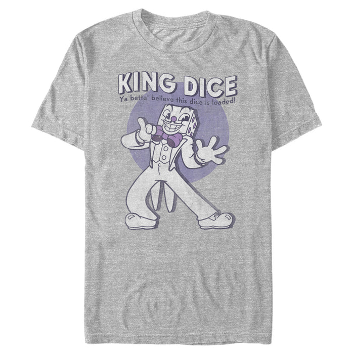 fifth sun Men's Cuphead King Dice Ya Betta’ Believe This Dice Is Loaded T-Shirt
